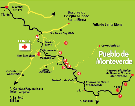 Monteverde Map