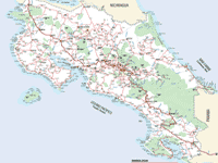 Costa Rica Road Map