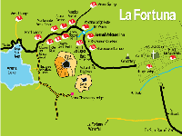 La Fortuna Downtown Map