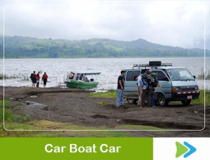 arenal monteverde car boat car